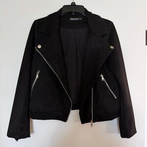 Women’s Size S Black Suede Moto Jacket